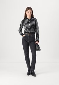 Tommy Jeans SCRIPT - Cardigan - black hybrid