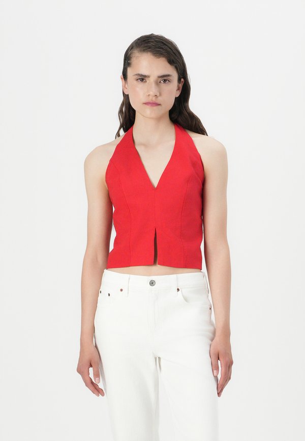 BARE CLEAN FRONT HALTER VEST  - Top