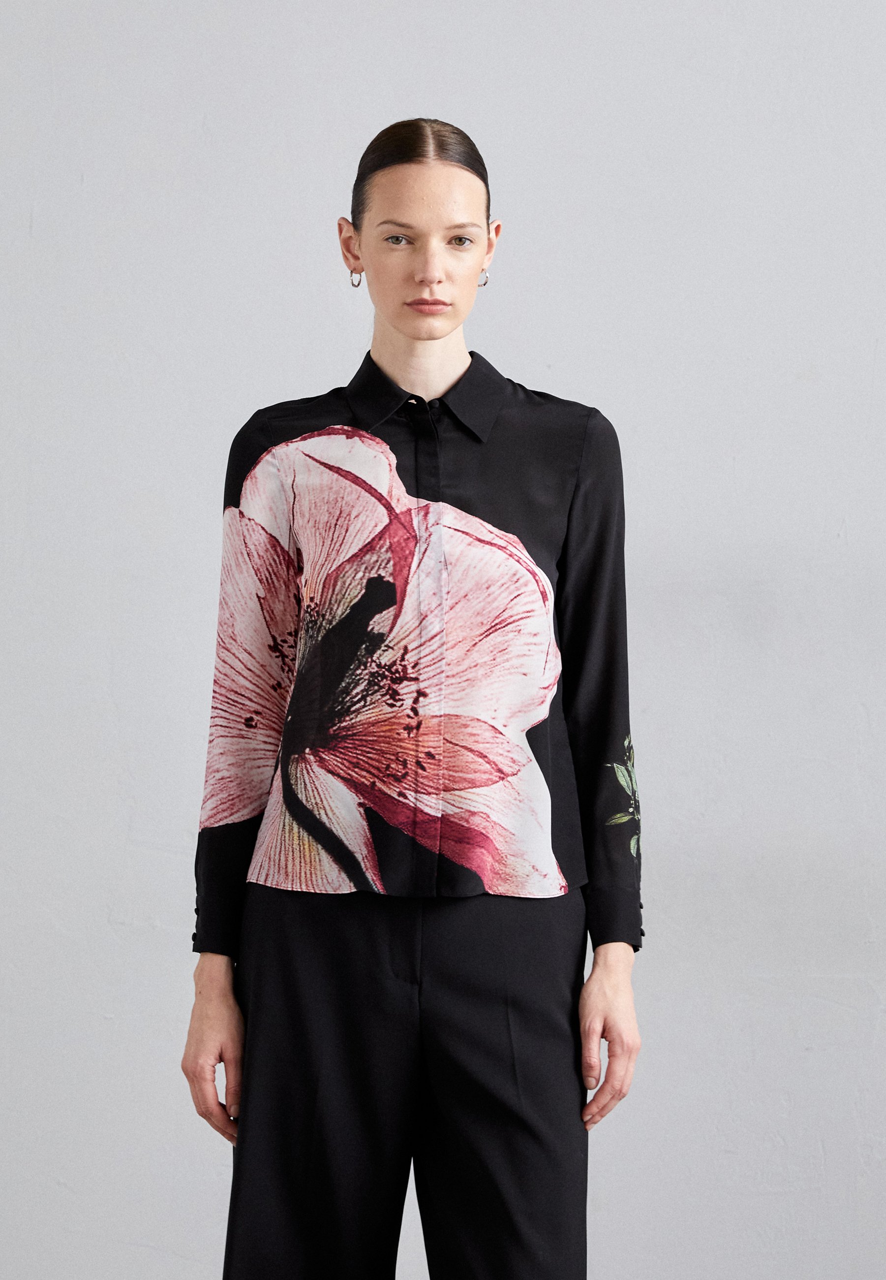 Alice + Olivia WILLA - Button-down blouse - pink/black/pink