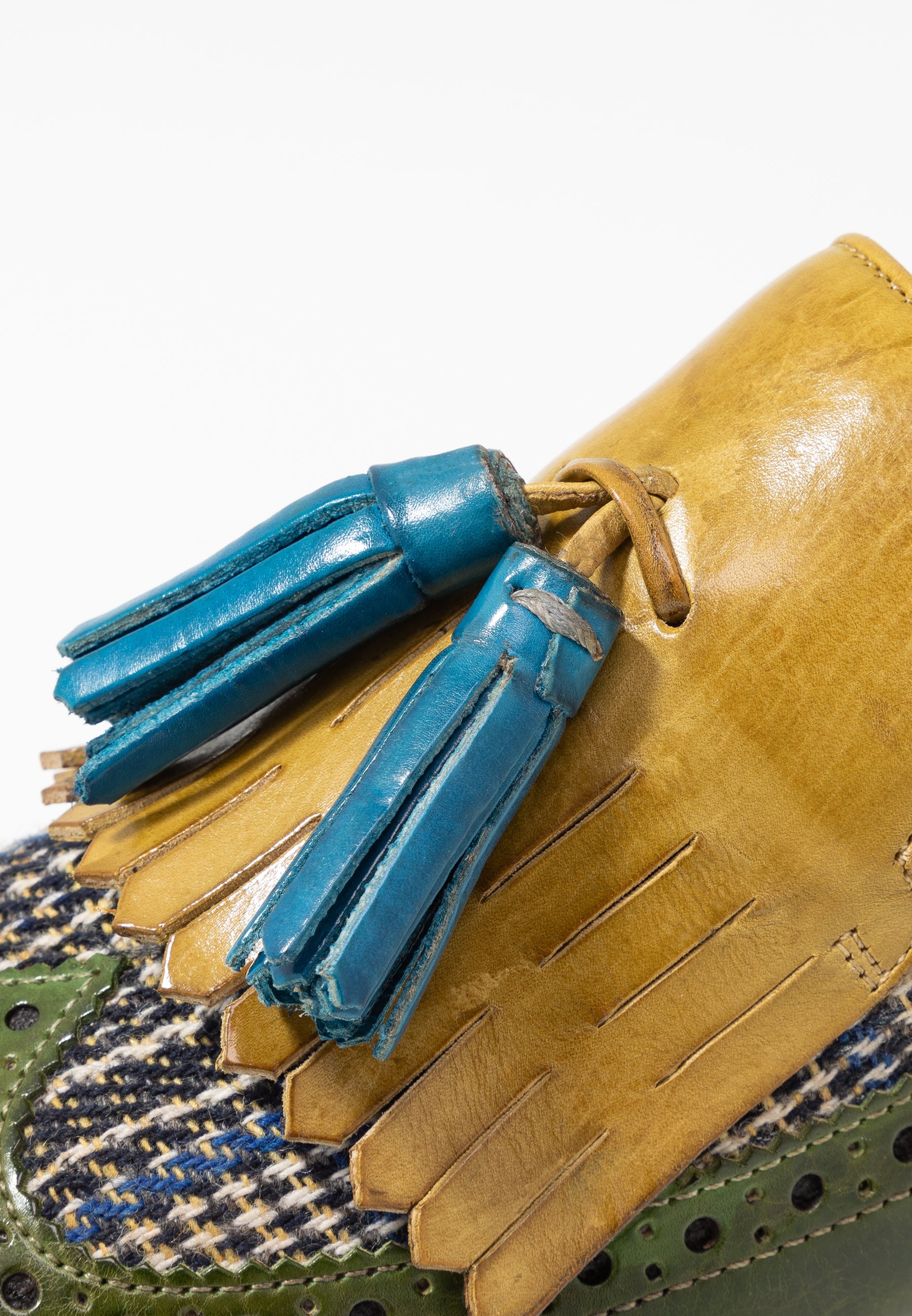 Melvin & Hamilton SELINA - Slippers - maroccan blue/olivine Melvin & Hamilton SELINA - Slippers - maroccan blue/olivine