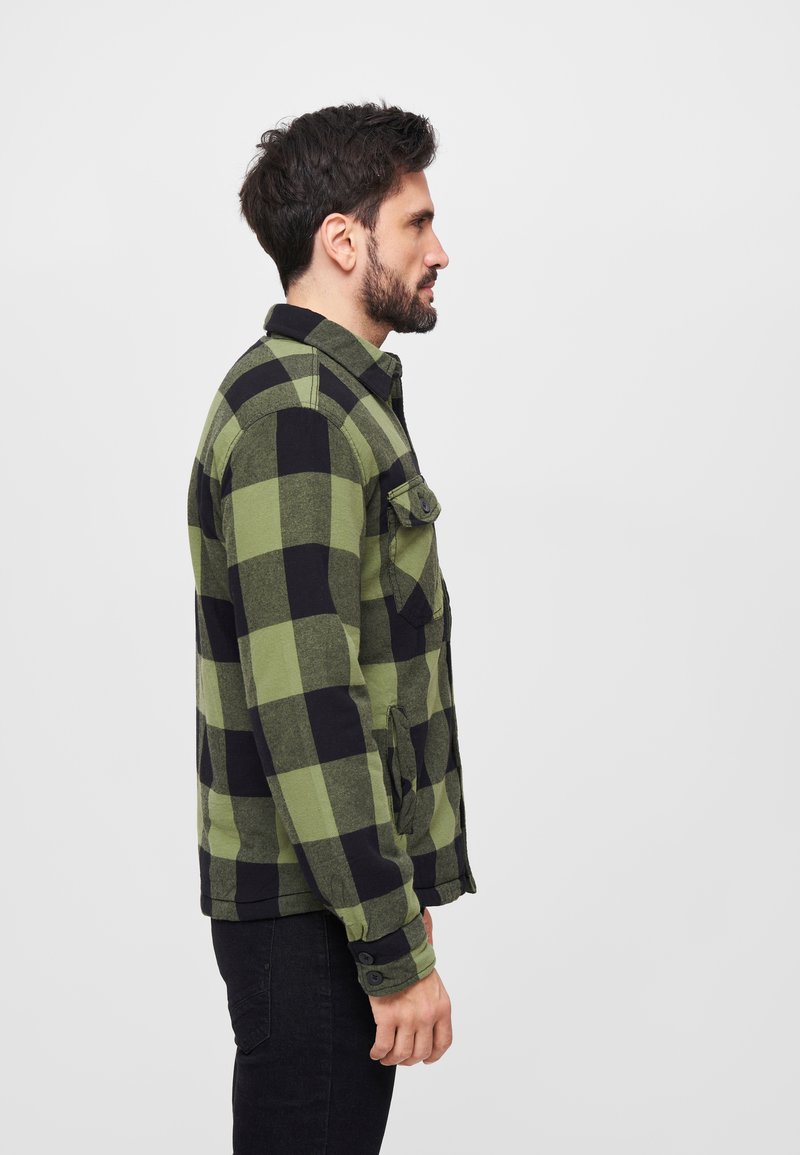 Giacca Da Uomo BRANDIT - Lumberjacket - 9478-black Oliv Gingham - Foto 9