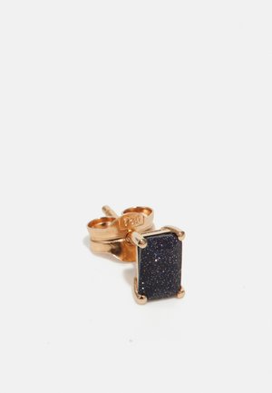 SOLO MIDNIGHT BLUE SANDSTONE STUD - Orecchini - rose gold-coloured
