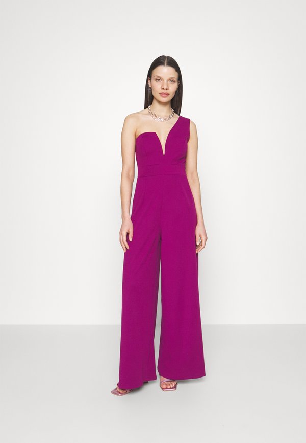 PETITE FLEUR ONE SHOULDER - Jumpsuit - plum2
