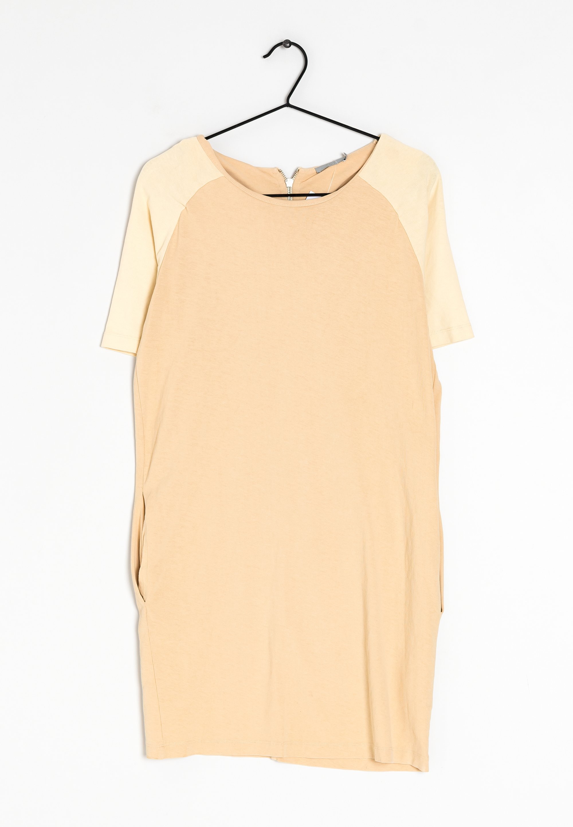beige pink bridesmaid dresses COS "Mini Linen-Blend Wrap Dress in Oatmeal" (Size S-M)  Middle Child  Vintage Shop