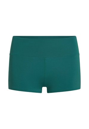 Korte broek van stretchstof in zeegroen met een hoge tailleband en een aansluitend ontwerp, voorzien van een strakke afwerking zonder zichtbare naden.