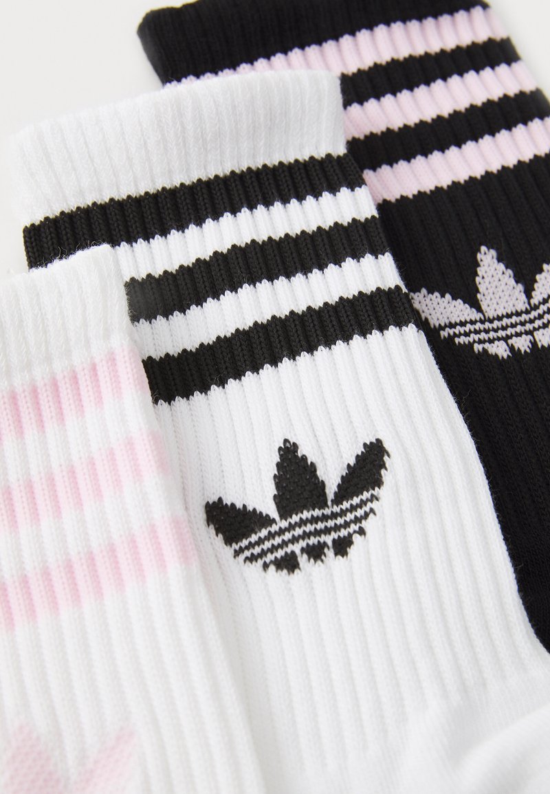 adidas Originals CREW PACK Calze white/black/clear pink