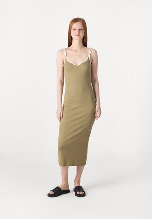 NMRALLY HEART NECK ANKLE DRESS - Robe de jour - grey