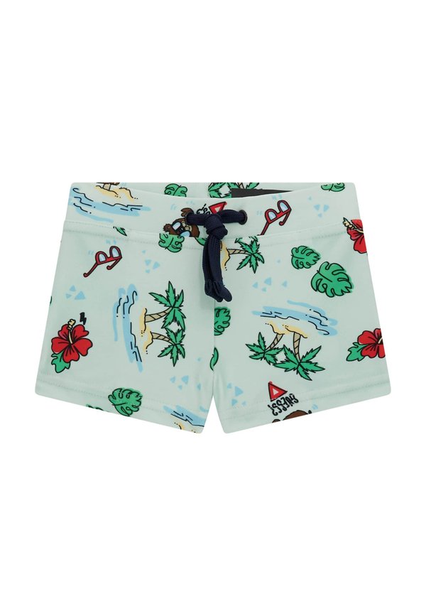BEDRUCKTE - Badeshorts - blumenmuster grün