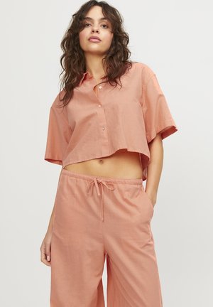 KURZARM LULU - Bluza z gumbi - peach echo