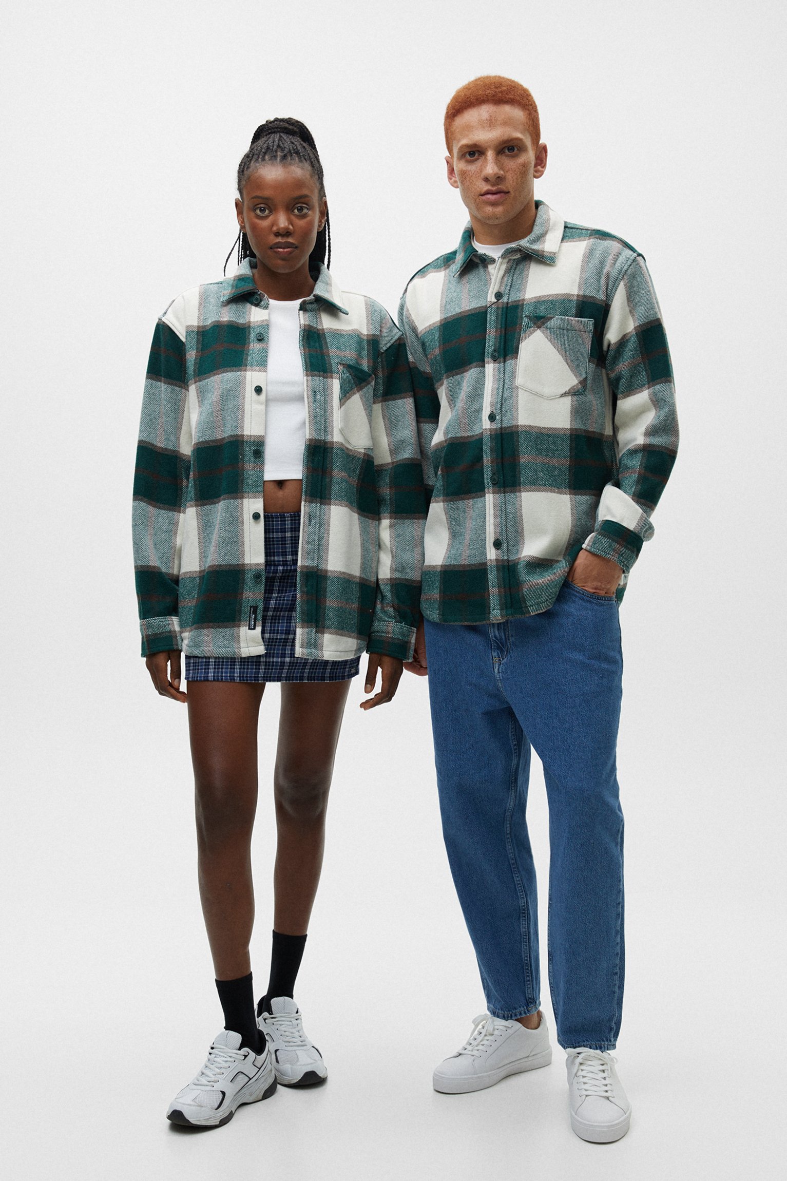 pull and bear checked jacket