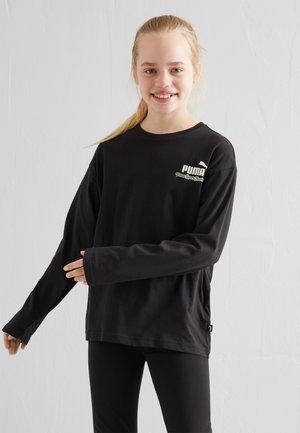 Maglietta Baseball A Maniche Lunghe Unisex Ciambella - Donna Uomo, Bianca E Nera, Cotone Comfort