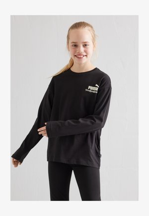 Maglietta Baseball A Maniche Lunghe Unisex Ciambella - Donna Uomo, Bianca E Nera, Cotone Comfort