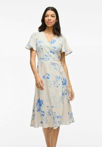 VILA VILOVIE WRAP DRESS - Freizeitkleid - birch
