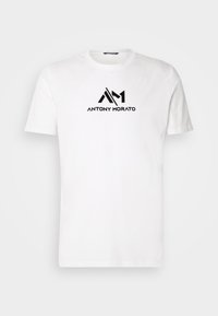 REGULAR FIT WITH MATT AND FLOCK LOGO  - Majica kratkih rukava s printom - cream