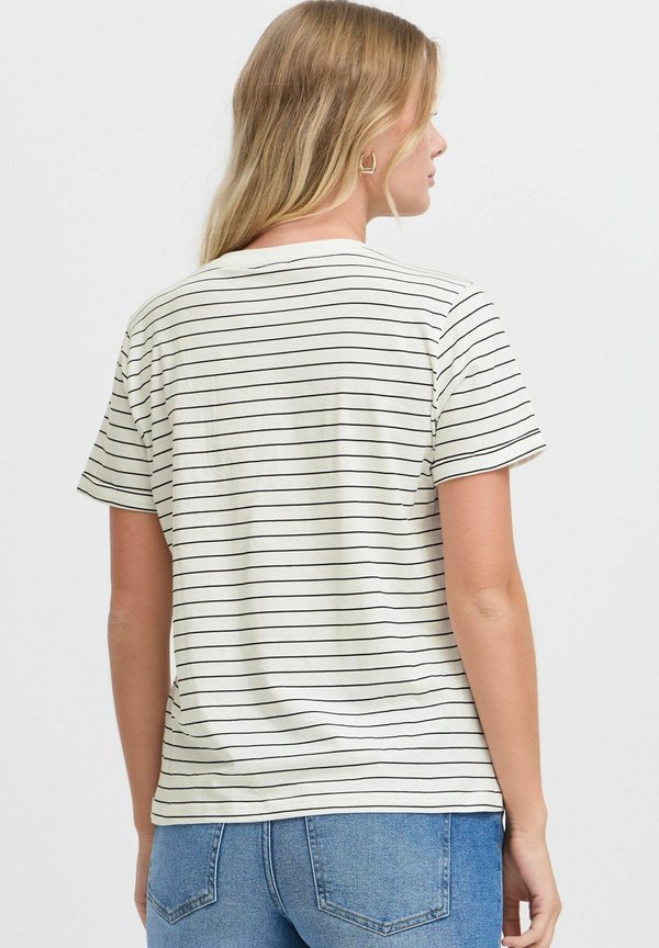 FRAMORA - Print T-shirt - blanc de blanc mix4