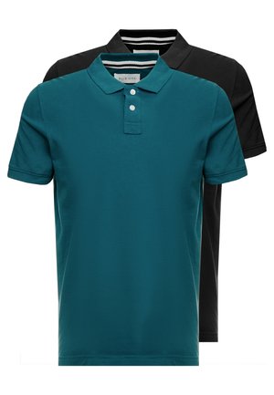 2 PACK - Poloshirt - petrol/black