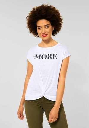 KNOTEN DETAIL - Print T-shirt - weiß