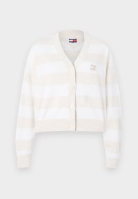 STRIPE CARDIGAN - Chaqueta de punto - oatmeal