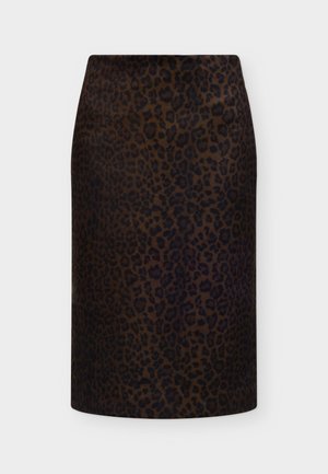 DKNY, MIDI SKIRT - Φούστα σε γραμμή Α - panthera chestnut
