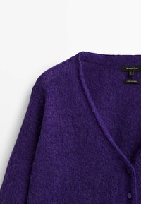Massimo Dutti Neuletakki - dark purple