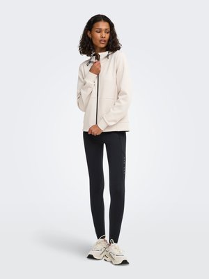 ONLY Play HOODIE ONPPETA SWEATSHIRT - Sweat zippé - pumice stone