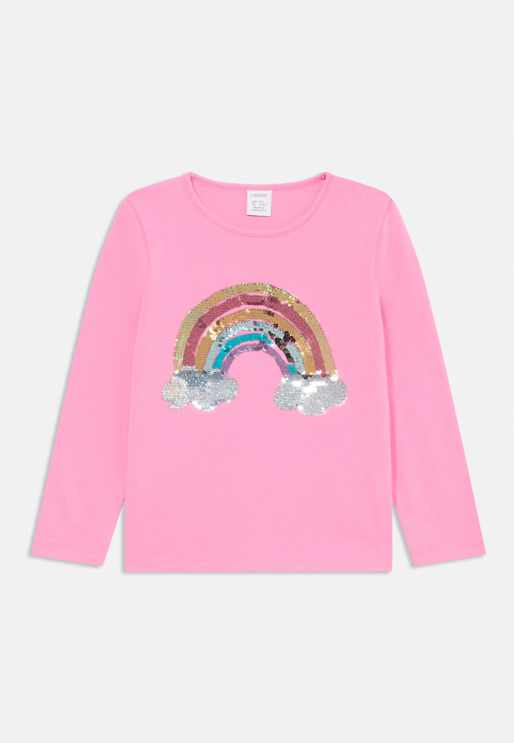Lindex UNICORN RAINBOW SEQUINS Maglietta a manica lunga pink
