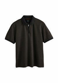 REGULAR FIT - SQUARE PATTERN QUARTER ZIP  - Polokošeľa - black gold