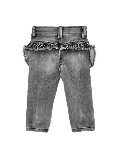 Monnalisa BABY CON GALETTE - Jeans straight leg - grigio