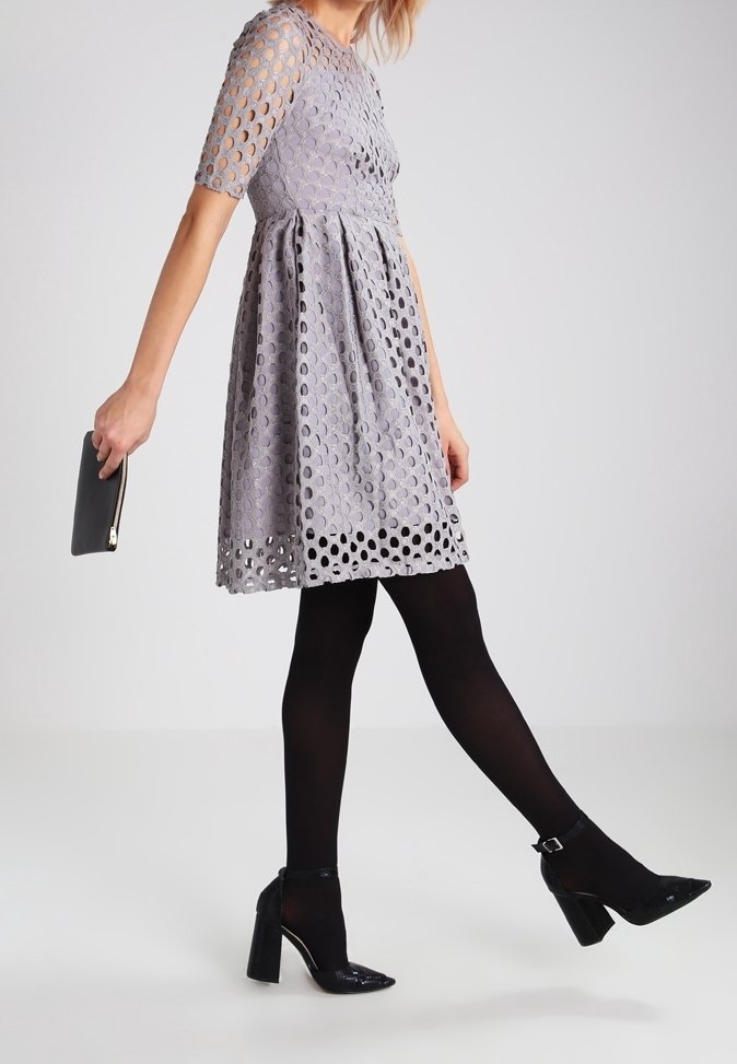 new look grey dress Dark Grey Knit Jumper Mini Dress