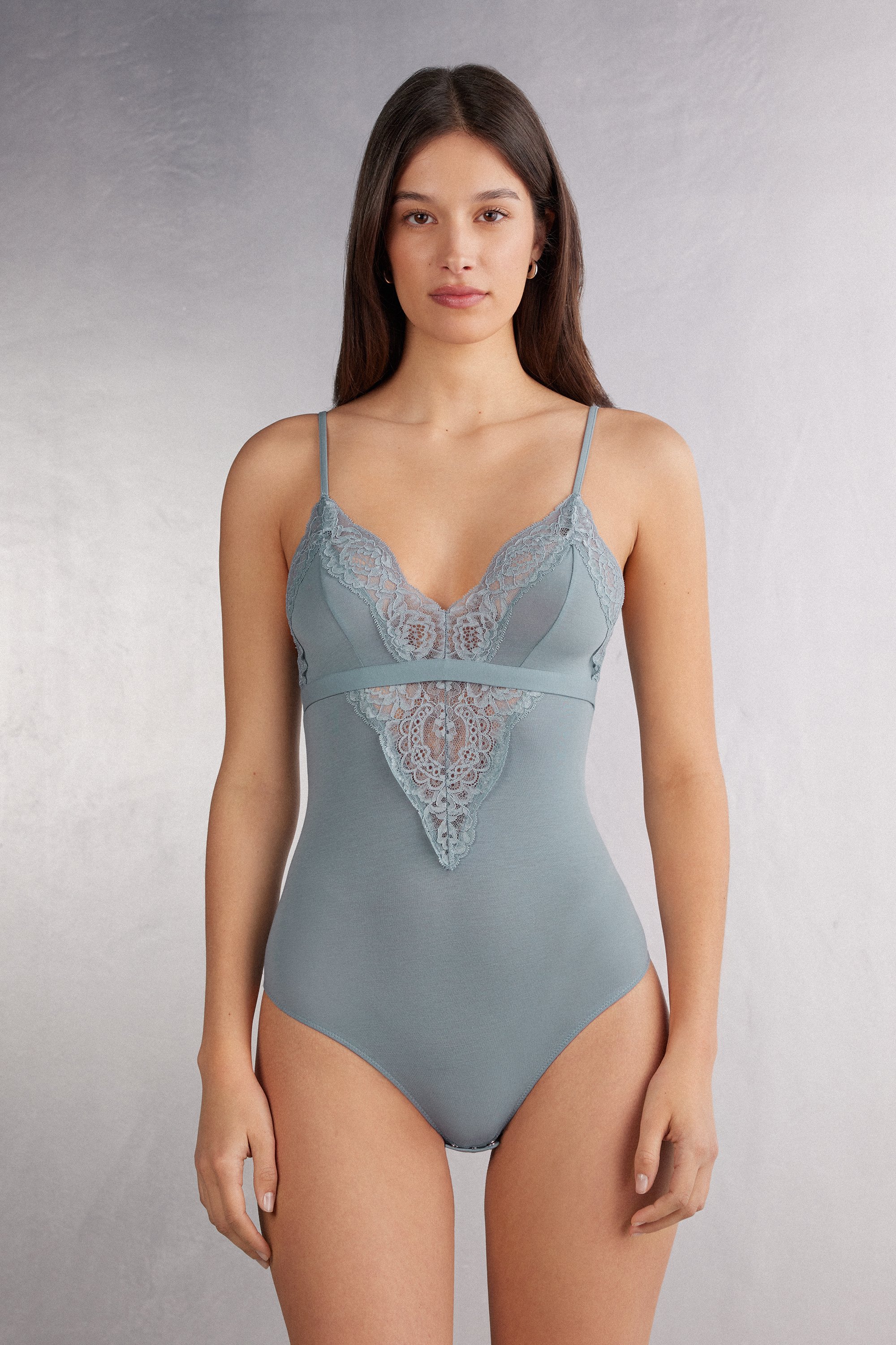 トップス Lace body suit - Blue gray (size 1) Lace body suit - Blue gray – CARLA