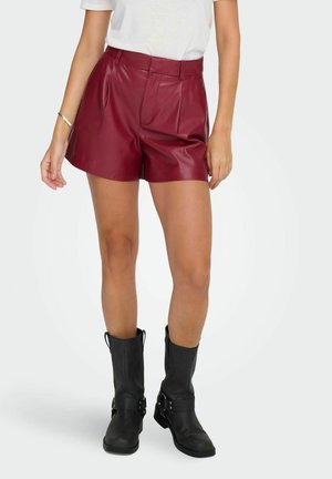 ONLSMOOTH HW LEA CC PNT - Shorts - cabernet
