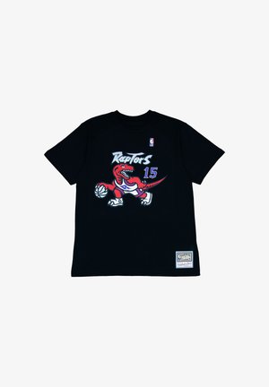 Mitchell & Ness, NAME NUMBER TEE TORONTO RAPTORS - VINCE CARTER - T-shirt imprimé - black