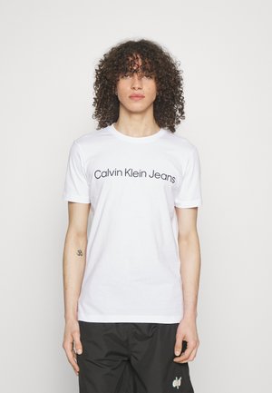 CORE INSTITUTIONAL LOGO SLIM TEE - T-shirt print - bright white