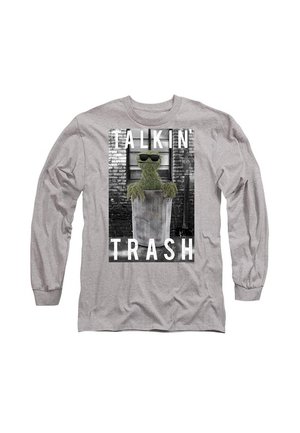 Langarmshirt - mottled light grey