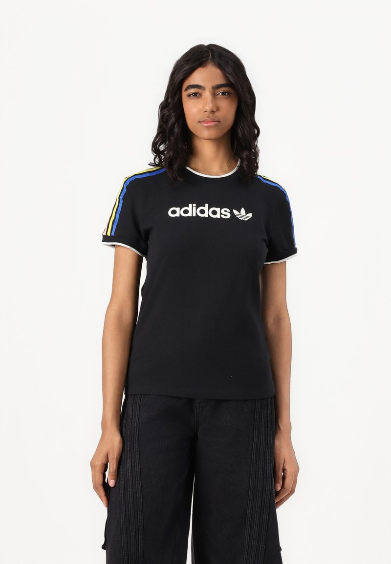 adidas Originals - LINEAR CALI TEE - Print T-shirt - black, Enlarge