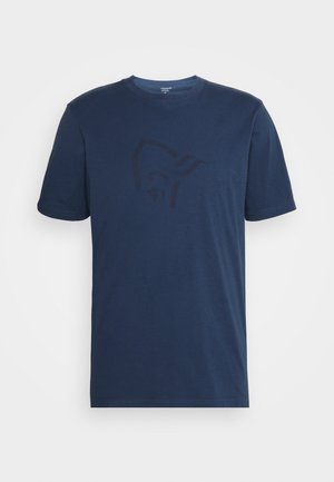 Norrøna /29 COTTON VIKING T-SHIRT - T-shirt imprimé - indigo night/sky captain