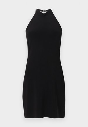 HALTER MINI DRESS - Φόρεμα από ζέρσεϊ - black
