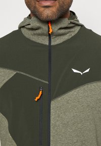 Salewa PUEZ DRY HOOD TEE - Treningsjakke - dark olive melange