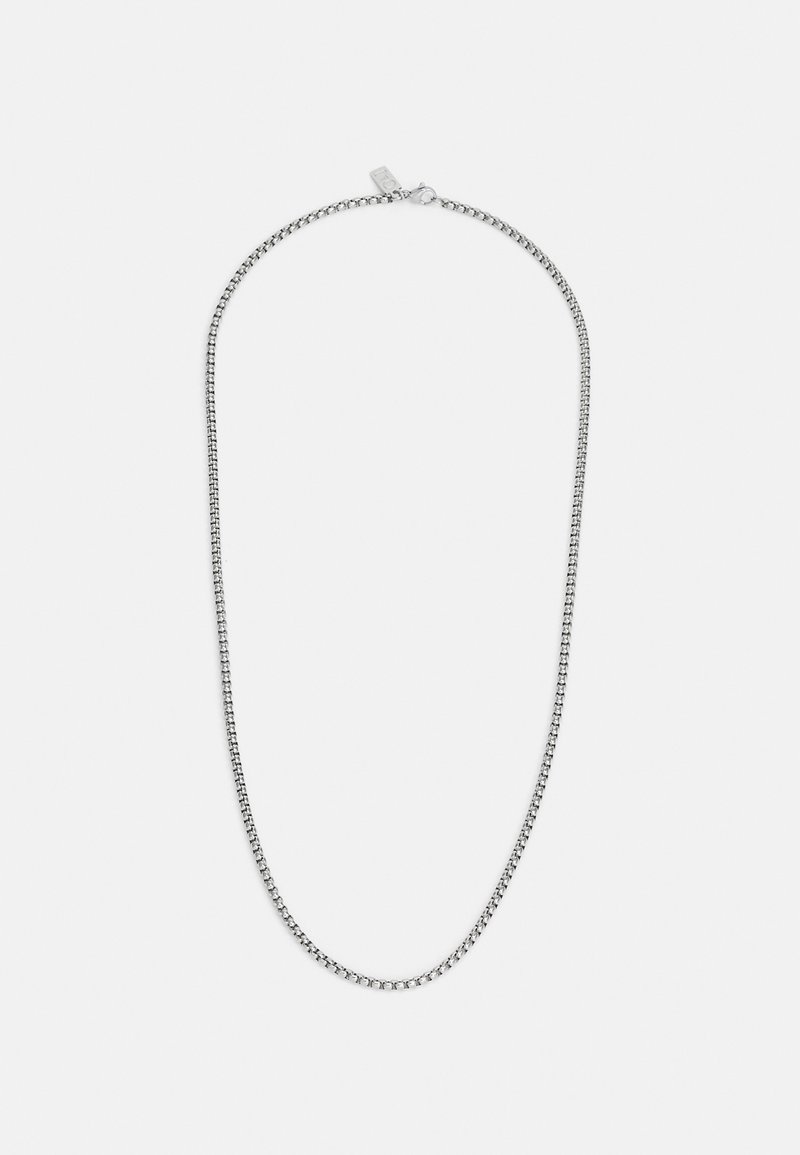 Orelia ROUND BOX CHAIN NECKLACE UNISEX - Κολιέ - silver-coloured