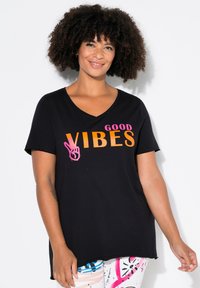 Angel of Style - GOOD VIBES-MOTIV - Print T-shirt - black Thumbnail Image 1