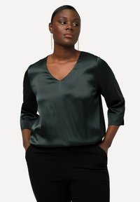 Ulla Popken 3/4-ARM - Camicetta - dark green