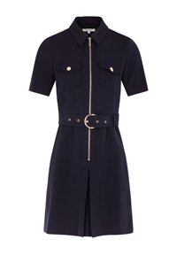 Morgan ZIPPED FITTED MINI - Abito a camicia - bleu marine