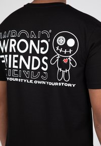 Wrong Friends VICHY - Triko s potiskem - black