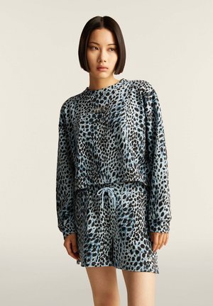 Felpa - leopard animalier on blue