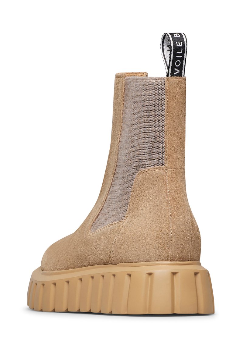 Buy Voile Blanche Women Chelsea Boots in light brown  Voile Blanche Brown Suede Chelsea Lug Boots display picture 1