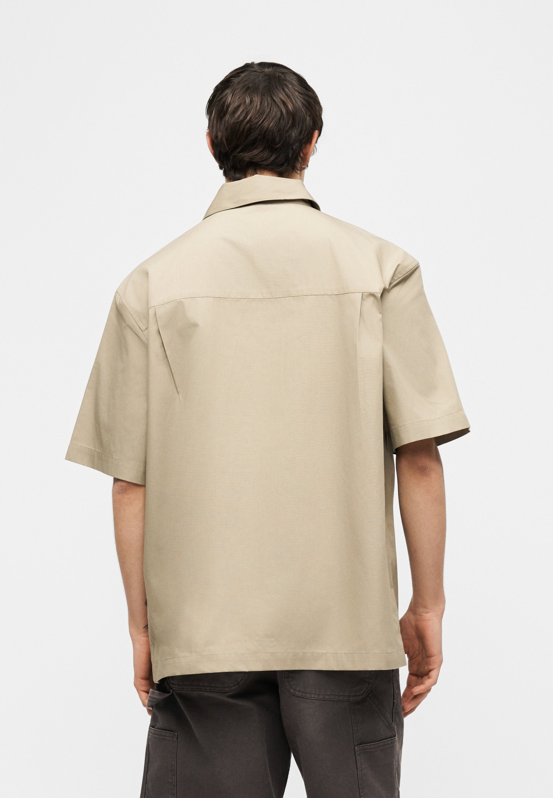 Carhartt WIP POSTAL ZIP SHIRT - Shirt - iroko/black/beige