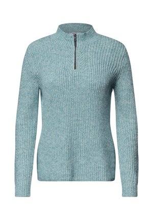 Cecil, SOLID-COLOURED SWEATER WITH A ZIPPER - Pullover - multi lapis melange