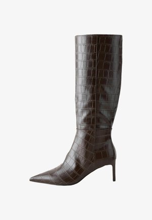 Next, WIDE LEG FOREVER COMFORT® POINTED KNEE HIGH BOOTS - Boots - brown