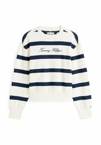 Tommy Hilfiger SCRIPT - Sweatshirt - ivory silk dark night navy stp