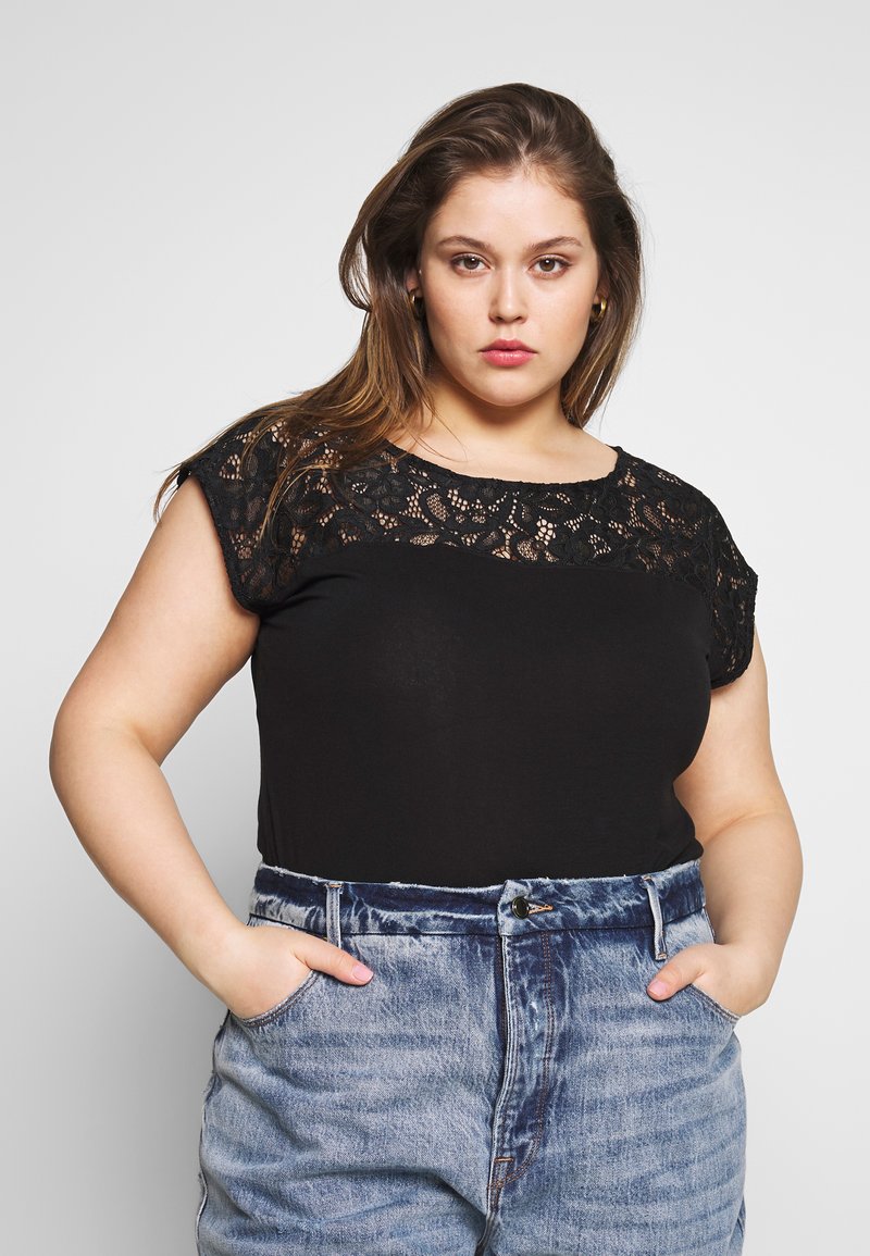 Anna Field Curvy Tričko s potlačou - black